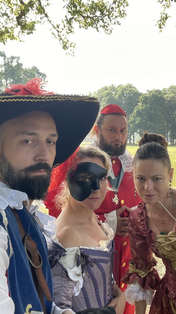 l'équipe des trois mousquetaires au Château de Chantilly